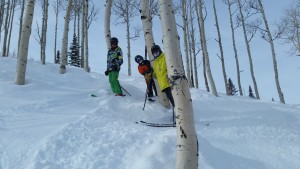 Williams boys beneath Dreamcatcher at Park City