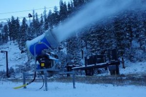 Arapahoe Basin ski area has been making snow since last Friday (A-Basin photo).