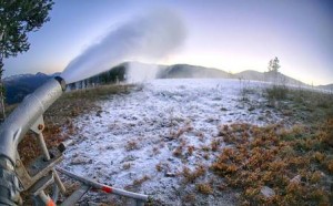 Snowmaking started last week at Copper Mountain, which hosts early U.S. Ski Team training (Copper Mountain photo).