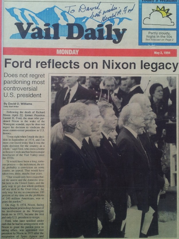 Ford on Nixon's death