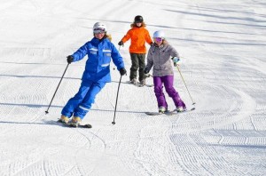 women skiing at Vail