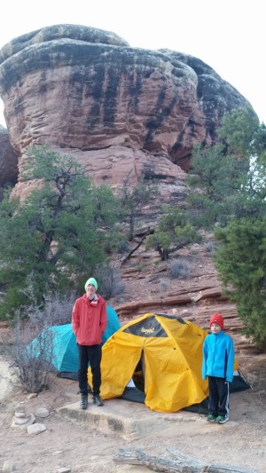 Winter camping in Canyonlands