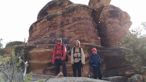 winter hiking in Canyonlands