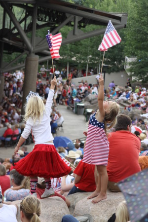 Patriotic Concert fans by John Dakin