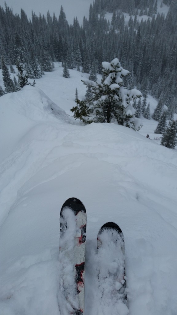 plunging into Alta Chutes 033116