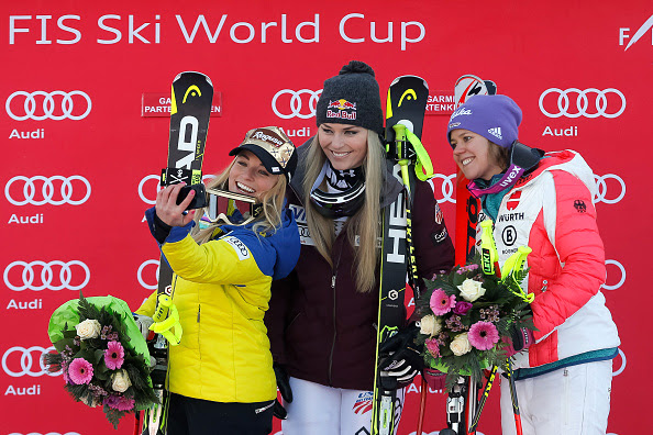 lindsey vonn wins in garmisch